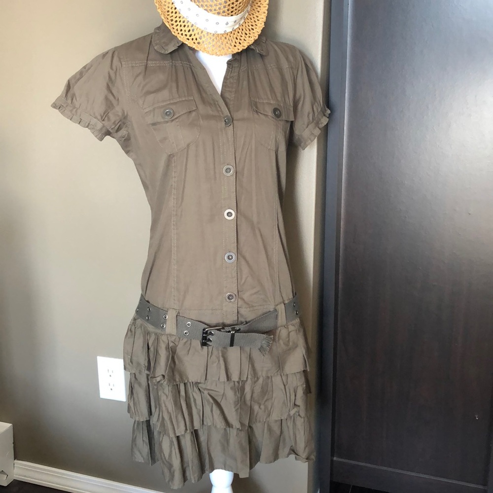 COPY - Venus Size 8 Dress - olive green/brownish color